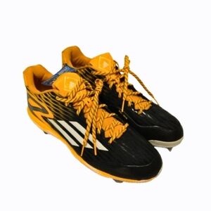 Adidas Men’s Metal Baseball Cleats Size 16 Yellow Black Ortholite Insoles